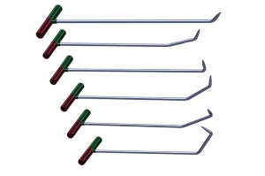 Комплект крючков для работы с передними крыльями (6 шт) 02023 - инструмент PDR для удаления вмятин