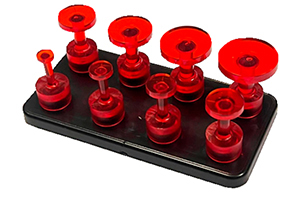 VGRAD red Комплект 8шт+монтажная пластина 05142 - инструмент PDR для удаления вмятин