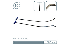 Крючки (окончание плоская лопатка, 1000 мм) 07027-2 - инструмент PDR для удаления вмятин
