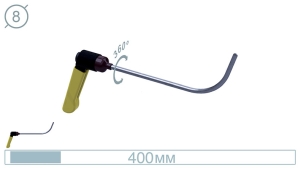 Крючок дверной (окончание плоская лопатка, 400 мм) 09004 - инструмент PDR для удаления вмятин
