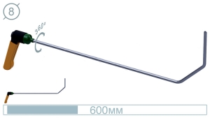 Крючок дверной с поворотной ручкой (600 мм) 09011 - инструмент PDR для удаления вмятин