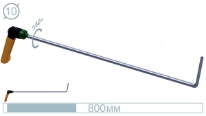 Крючок дверной силовой (окончание плоская лопатка, 800 мм) 09023 - инструмент PDR для удаления вмятин
