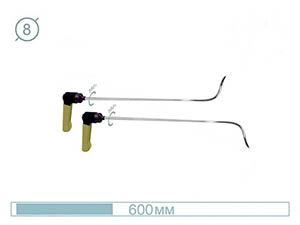 Пара дверных крючков с изогнутыми окончаниями 09034-2 - инструмент PDR для удаления вмятин