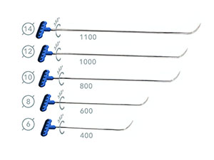 Комплект универсальных крючков 1-05RPDRE - инструмент PDR для удаления вмятин