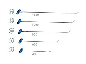 Комплект инструмента  1-05(S)PDRE - инструмент PDR для удаления вмятин