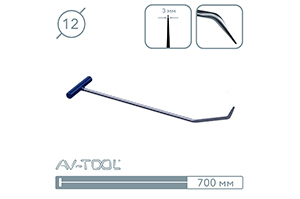 Крючок (плоскости сточены, 700 мм) 10007 - инструмент PDR для удаления вмятин