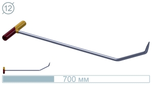 Крючок с двойным загибом (700 мм) 10008 - инструмент PDR для удаления вмятин