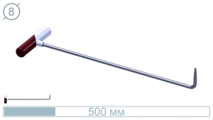 Крючок (500 мм) 10021 - инструмент PDR для удаления вмятин