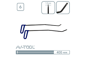 Крюки для работы в полостях (2 шт) 12002-2 - инструмент PDR для удаления вмятин