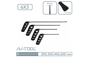 Набор Black Power 130-4 - инструмент PDR для удаления вмятин