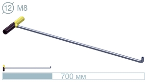 Крючок под сменную насадку (700 мм) 14010 - инструмент PDR для удаления вмятин