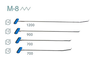 Комплект крючков со сменной насадкой 4-04PDRE - инструмент PDR для удаления вмятин