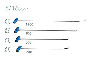 Комплект крючков со сменной насадкой 4-04DPDRE - инструмент PDR для удаления вмятин