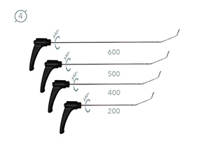 Комлект 60-4PDRE - инструмент PDR для удаления вмятин