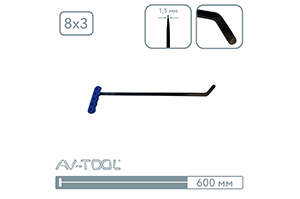 Крючок (длина 600мм ) 76PDRE - инструмент PDR для удаления вмятин