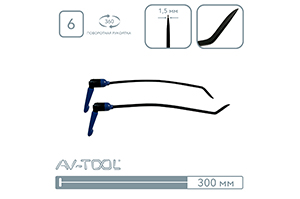 Комплект радиусных крючков с поворотными ручками 86-2PDRE - инструмент PDR для удаления вмятин