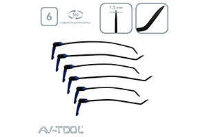 Комплект радиусных крючков с поворотными ручками 87-6РDRE - инструмент PDR для удаления вмятин