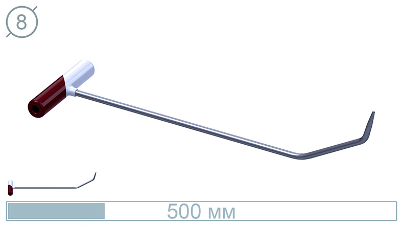 Крючок с двойным загибом (500 мм) 10020