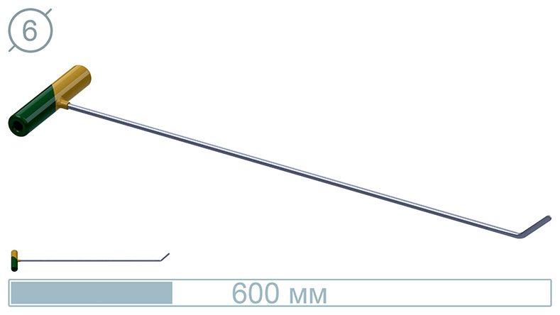 Крючок (окончание лопатка, 600 мм) 10023
