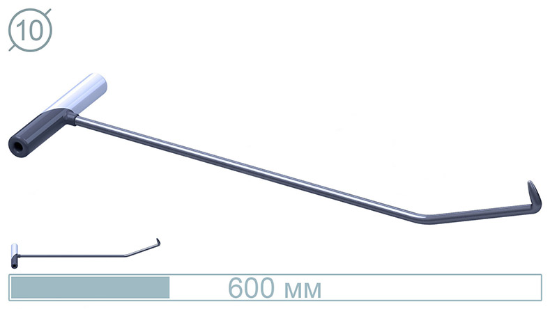 Крючок с двойным загибом (600 мм) 10033