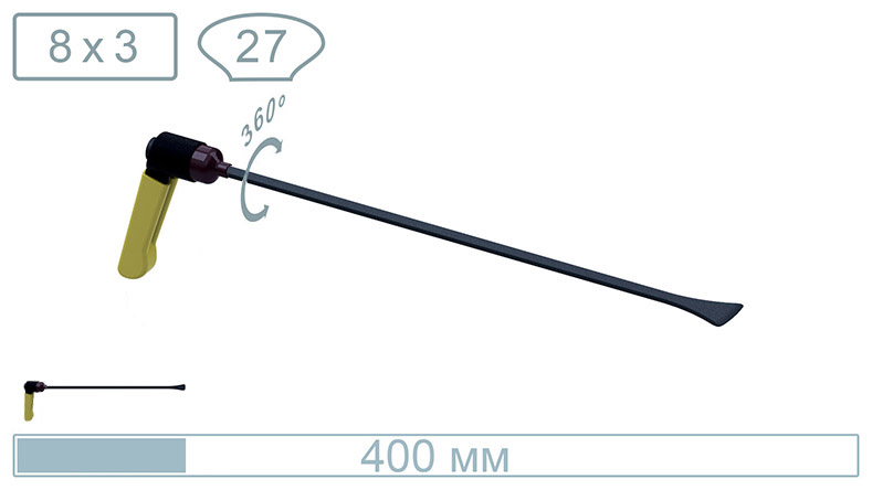 Китовый хвост с поворотной ручкой (400 мм) 18013PR