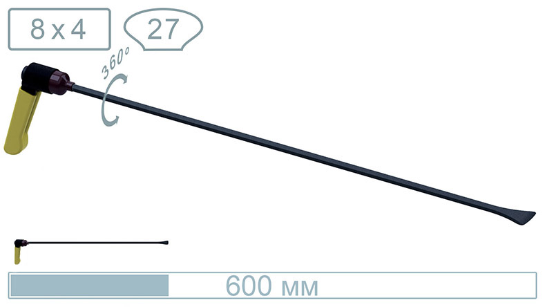 Китовый хвост с поворотной ручкой (600 мм) 18014PR