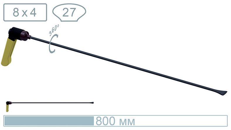 Китовый хвост с поворотной ручкой (800 мм) 18015PR