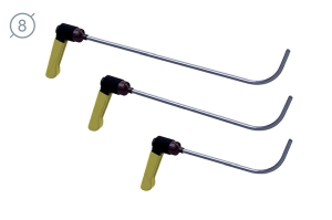 Набор дверных крючков с поворотной ручкой (3 шт) 09023-3 - инструмент PDR для удаления вмятин