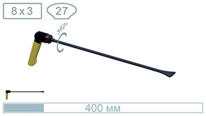 Китовый хвост с поворотной ручкой (400 мм) 18013PR - инструмент PDR для удаления вмятин