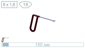 Китовый хвост средний (150 мм) 18016 - инструмент PDR для удаления вмятин