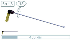 Китовый хвост с поворотной ручкой (450 мм) 18018PR - инструмент PDR для удаления вмятин